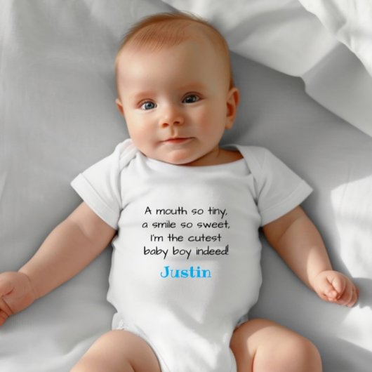 Personalized Cutest Baby Boy Outfit, Romper