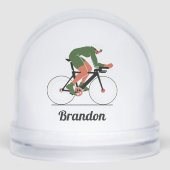 Personalized Cyclist Snow Globe Gift Sneeuwbol (Voorkant)