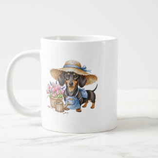 Personalized Dachshund Garden Specialty Mug Extra Grote Beker