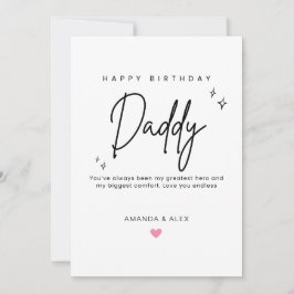 Personalized Dad Birthday Card Simple Minimalist Kaart
