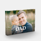 Personalized Dad Established Fathers Day Fotoblokken (Links)
