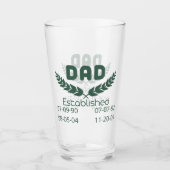 Personalized Dad Established Glas (Voorkant)