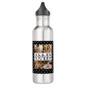 Personalized Dad Photo Collage & Kids Name Waterfles (Links)