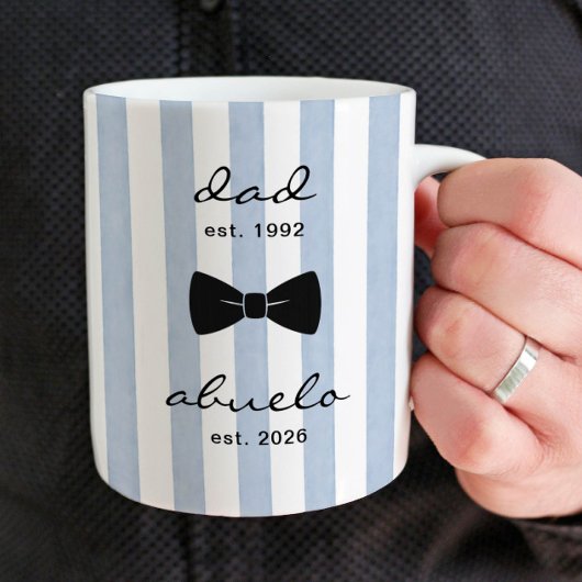 Personalized Dad to Abuelo Mug Gift