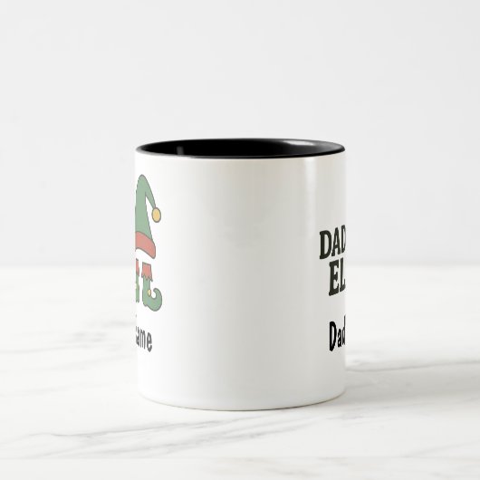 Personalized Daddy Elf Mug – Custom Christmas Gift (Centre)