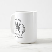 Personalized Dad's BBQ Barbeque Grill Master  Koffiemok (Voorkant links)