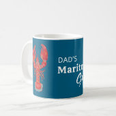 Personalized Dad's Maritime grill Lobster Graphic  Koffiemok (Voorkant links)