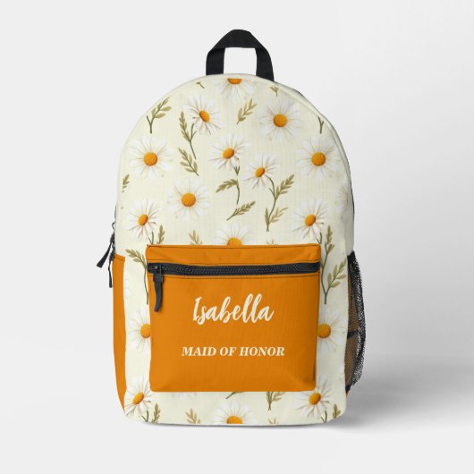 Personalized Daisy Bedrukte Rugzak (Voorkant)