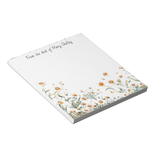 Personalized Daisy Notitieblok (Schuin)