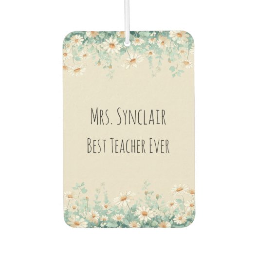 Personalized Daisy Teacher Thank You Luchtverfrisser (Voorkant)