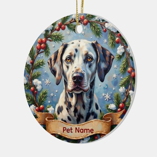 Personalized Dalmatian Christmas Keramisch Ornament (Links)