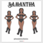 Personalized Dance Team Ebony Stones Sticker (Vel)