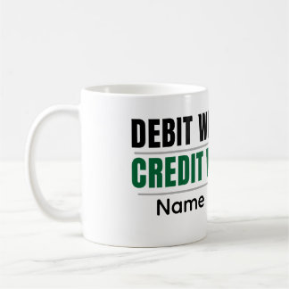 Personalized Debit Credit Mug – CA Student Coffee  Koffiemok