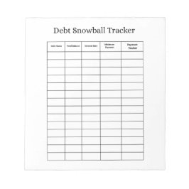 Personalized Debt Snowball Tracker Notepad Notitieblok