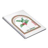 Personalized December Birth Month Flower Notebook Notitieboek (Rechterzijde)