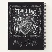 Personalized Deluxe Teacher Lesson Plan Notebook Notitieboek (Achterkant)