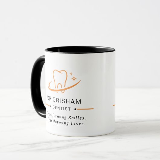 Personalized Dentist Logo Coffee Mug (Devant gauche)