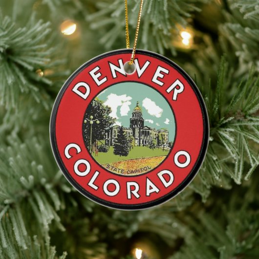 PERSONALIZED Denver CO Keramisch Ornament (Boom)