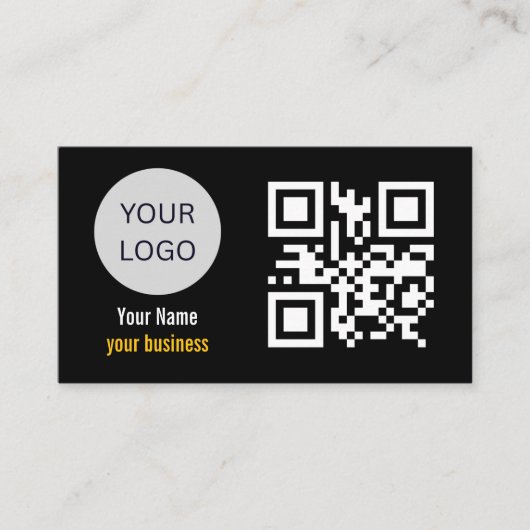Personalized design with Custom Contact & qr code Visitekaartje (Voorkant)