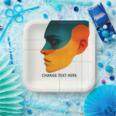 Personalized Designer Paper Plates Papieren Bordje (Feest)