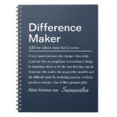 Personalized Difference Maker Definition Custom Notitieboek (Voorkant)