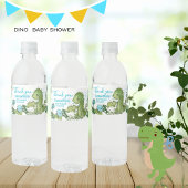 Personalized Dinosaur Baby Shower Waterfles Etiket