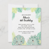 Personalized Dinosaur Birthday Invitation | Dino (Devant)