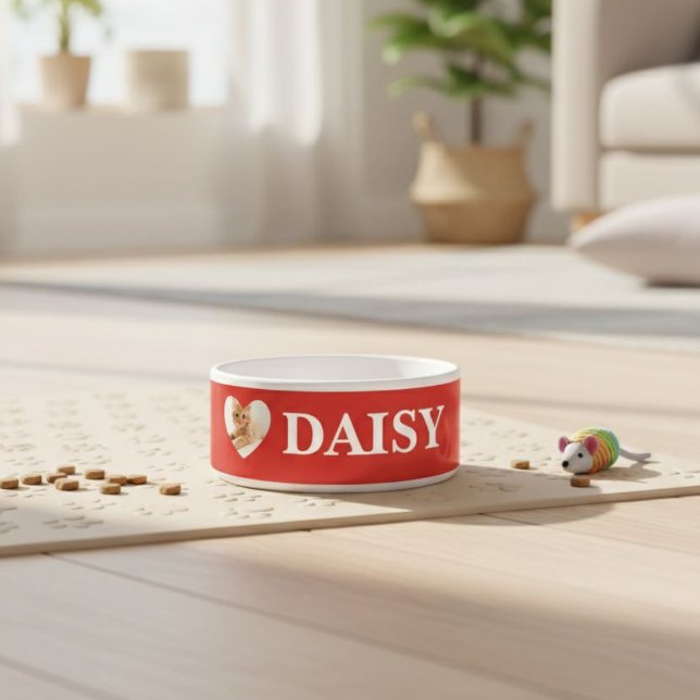 Personalized dog bowl with pet's photo + name Pers Voerbakje (Creator heeft geüpload)