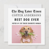 Personalized Dog Card | Best Dog Ever Newspaper  (Voorkant)