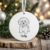 Personalized Dog Christmas Keramisch Ornament