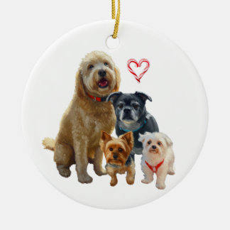 Personalized Dog Drawing Keramisch Ornament