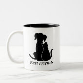 Personalized dog lover cat lover mug (Gauche)