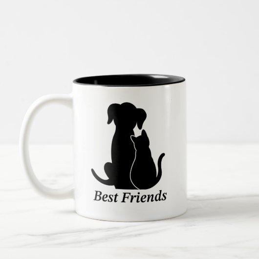 Personalized dog lover cat lover mug (Gauche)