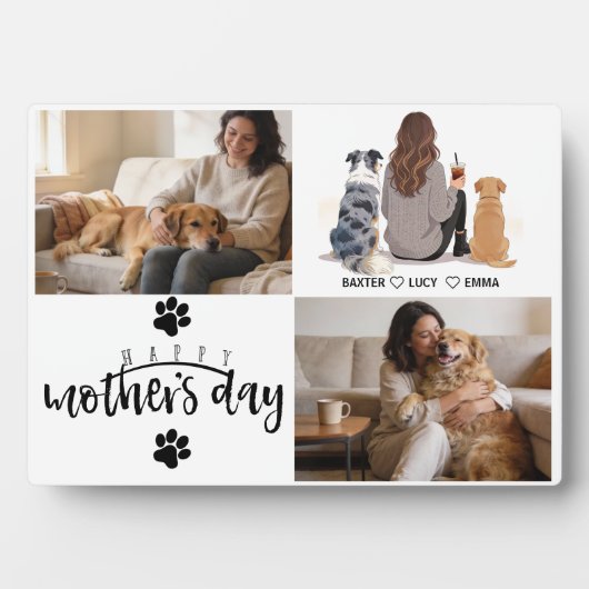 Personalized Dog Mom Custom Name | Happy Mother’s  Fotoplaat (voorkant)