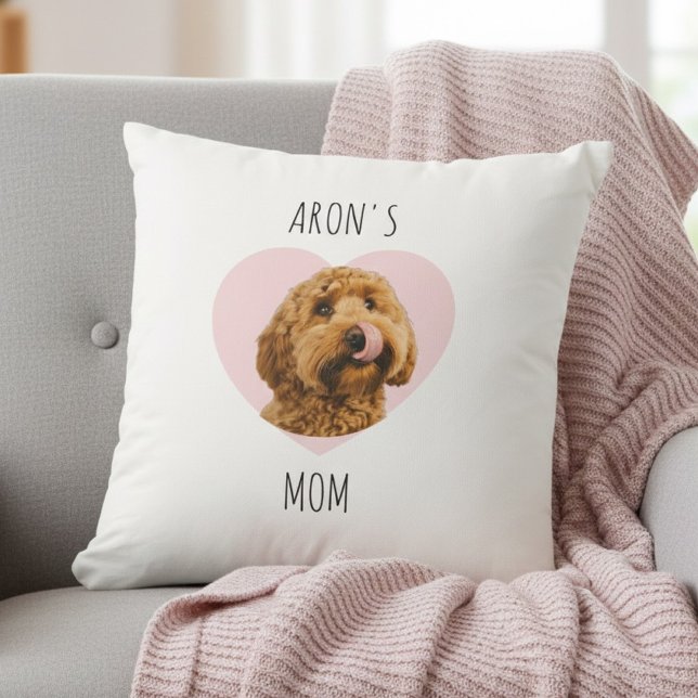 Personalized Dog Mom | Custom Pet Photo  Kussen (Creator heeft geüpload)