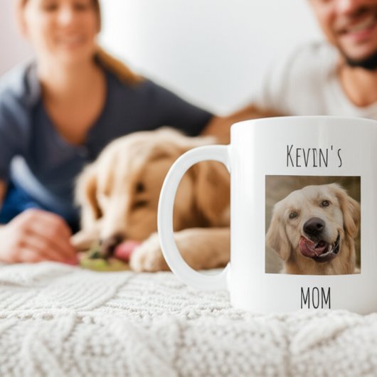 Personalized Dog Mom Photo Mug | Custom Gift Koffiemok