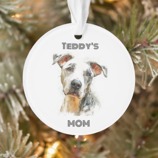 Personalized Dog Mom Photo Ornament | Custom Gift (Arbre)