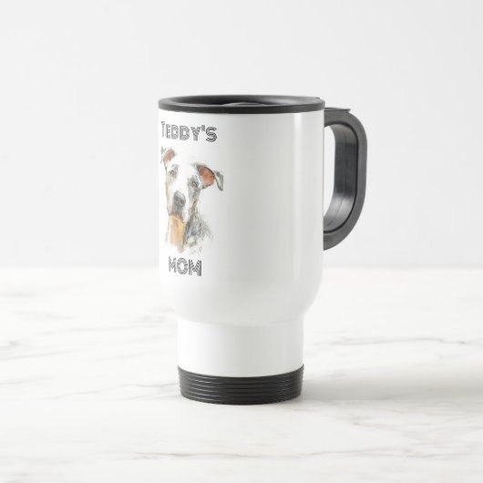 Personalized Dog Mom Travel Mug | Custom Gift Reisbeker (Voorkant rechts)