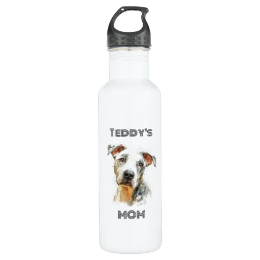 Personalized Dog Mom Water Bottle | Custom Gift Waterfles (Voorkant)