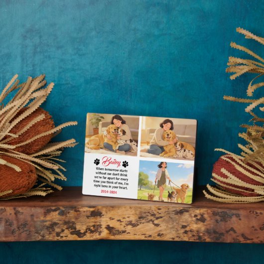 Personalized Dog Mom with Custom Name | Happy  Fotoplaat (Zijkant)