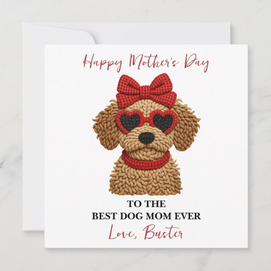 Personalized Dog Name – Happy Mother’s Day Kaart (Voorkant)
