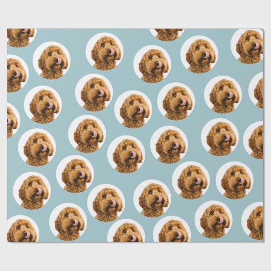 Personalized Dog Photo Custom Pet Cadeaupapier (Vlak)