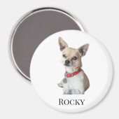 Personalized Dog Photo | Custom Pet Name Magneet (Voorkant / Achterkant)