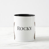 Personalized Dog Photo | Custom Pet Name Mok (Midden)