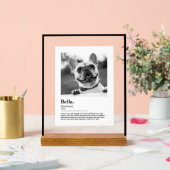 Personalized Dog Photo Print Dictionary Definition (Mariage)