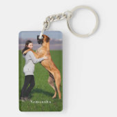 Personalized Dog Photo  Sleutelhanger (achterkant)