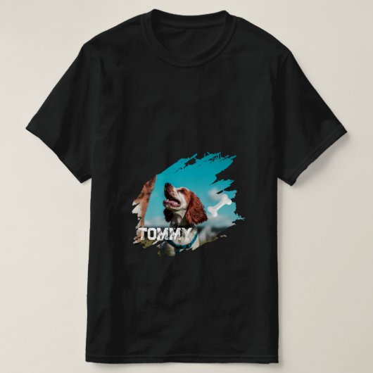 Personalized Dog Photo T-Shirt (Design devant)