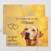 Personalized Dog Wedding Save The Date Invitation (Devant / Derrière)