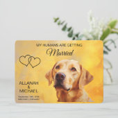 Personalized Dog Wedding Save The Date Invitation (Debout devant)