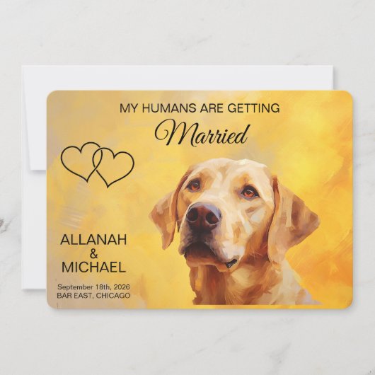Personalized Dog Wedding Save The Date Invitation (Devant)